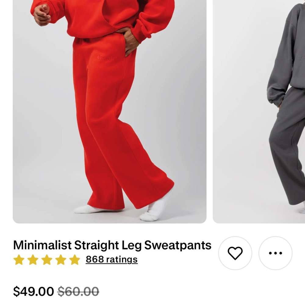 Comfrt Straight Leg Sweatpants